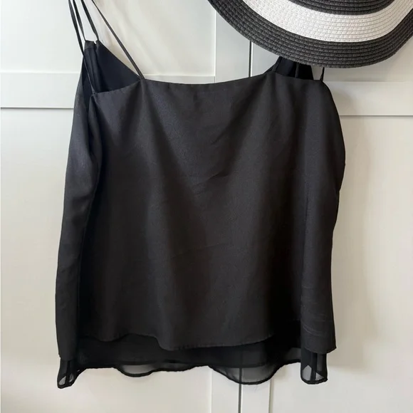 Calvin Klein Black Double-Strap Satin Camisole - Picture 4 of 4